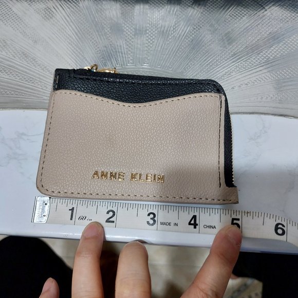 Anne Klein Thin Wallet Coin Purse Super Thin Convenient Keychain Ring - Picture 5 of 9